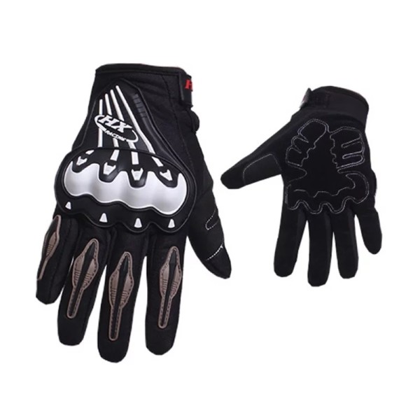 Windproof and thermal protective gloves, M size, white/black color